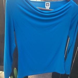 Anne Klein boat neck top small petite EUC